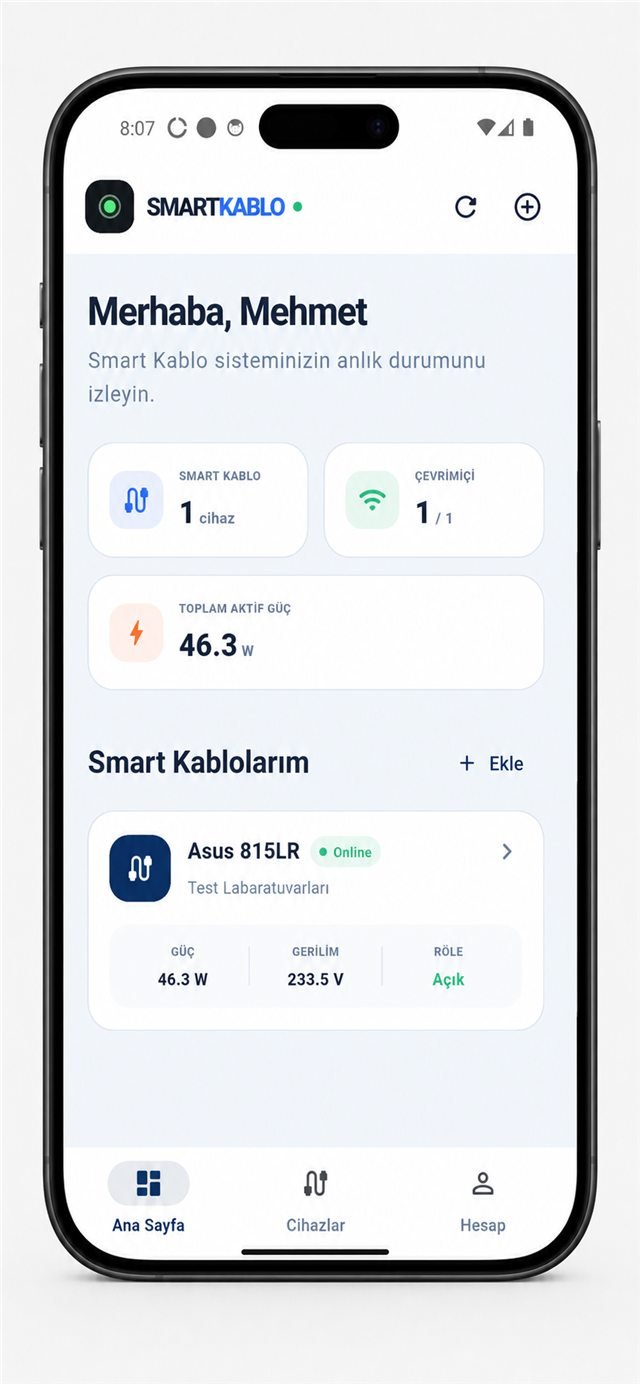 Rack PDU arkasındaki Smart Kablo cihazlarının çevrimiçi durum ve toplam aktif güç özeti